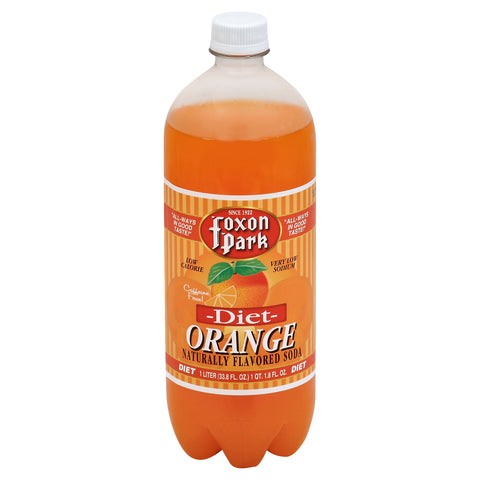 Foxon Park Diet Orange Soda - 33.8 FZ 12 Pack