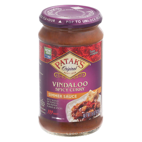Patak'S Simmer Sauce Vindaloo Spicy Curry - 15 OZ 6 Pack