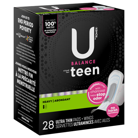 U By Kotex Ultra Thin Pads With Wings 28 CT