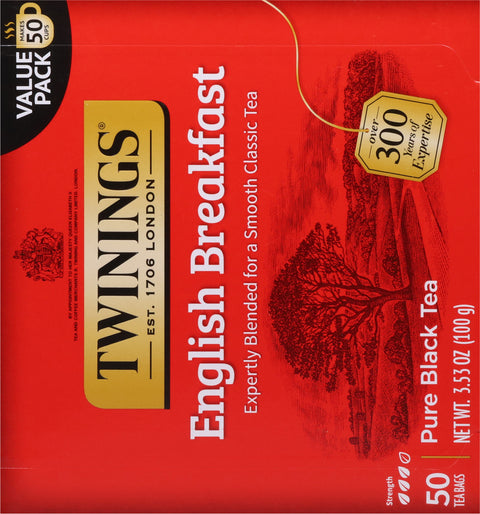 Twinings English Breakfast Black Tea 50 CT