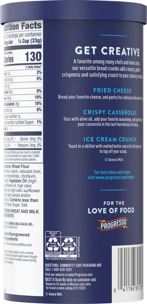 Progresso Bread Crumbs Plain 15 OZ