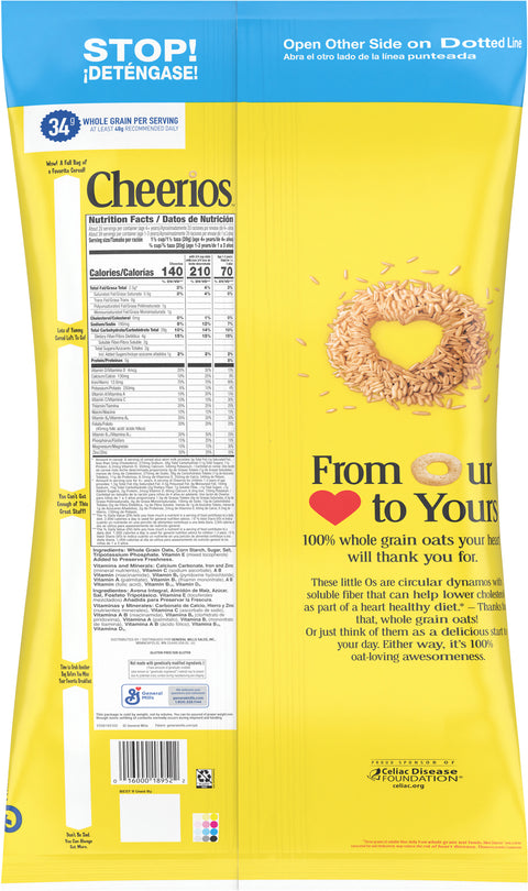General Mills Cheerios Bag 28 OZ