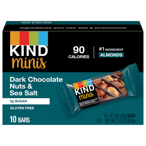 Kind Minis Dark Chocolate Nuts And Sea Salt 7 OZ