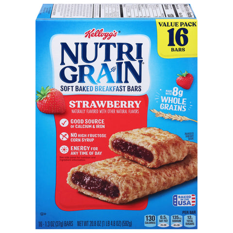 Kellogg's Nutri Grain Bars Strawberry Value Pack 20.8 OZ