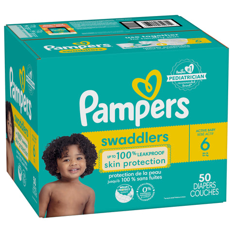 Pampers Swaddlers Size 6 Super Pack 50 CT