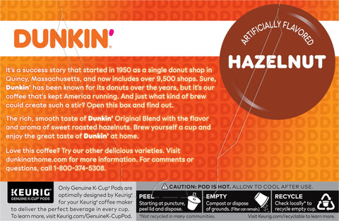Dunkin' Hazelnut K-Cup 3.7 OZ