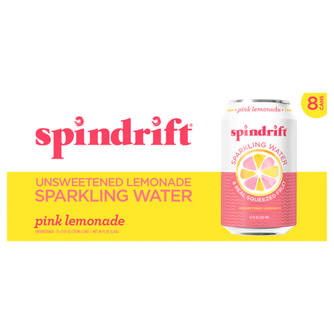 Spindrift Lemonade Unsweetened Pink 96 FZ