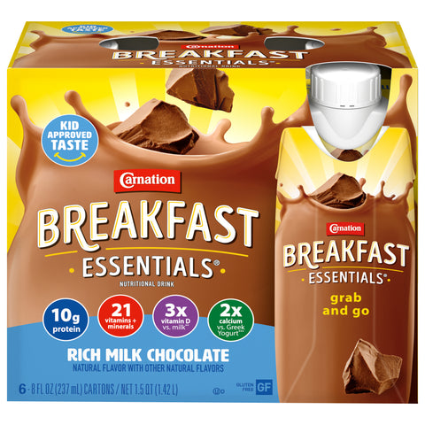 Nestle Carnation Breakfast Essentials Rich Milk Chocolate 48 FZ