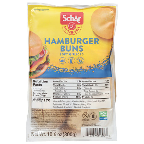Schar Gluten-Free Hamburger Buns 10.6 oz
