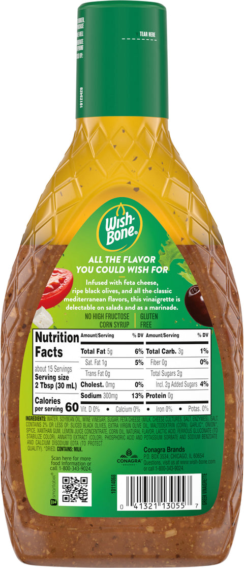 Wish-Bone Greek Vinaigrette Dressing 15 FZ