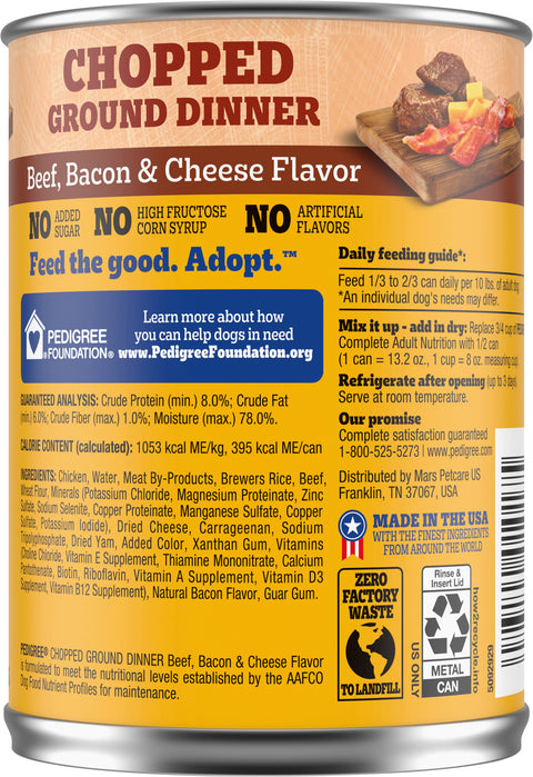 Pedigree Beef Bacon Cheese Dinner 13.2 OZ