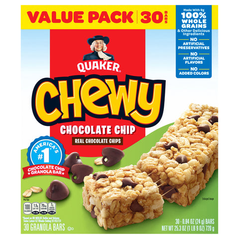 Quaker Chocolate Chip Granola Bars 25.3 OZ