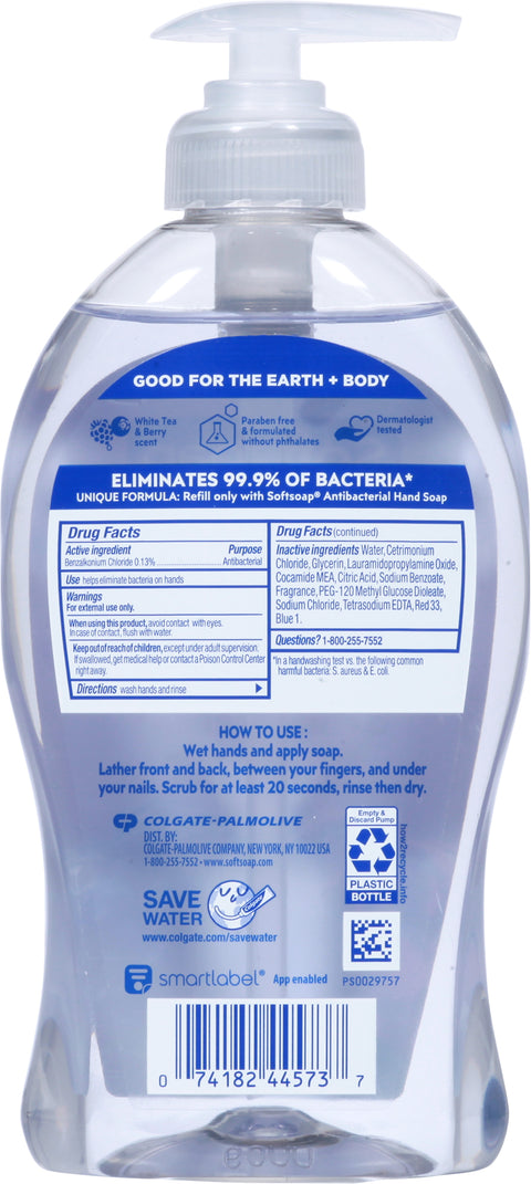 Softsoap Antibacterial Hand Soap White Tea & Berry 11.25 FZ