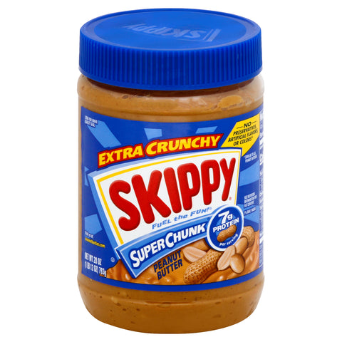 Skippy Super Chunk Peanut Butter 28 oz - 12 Pack