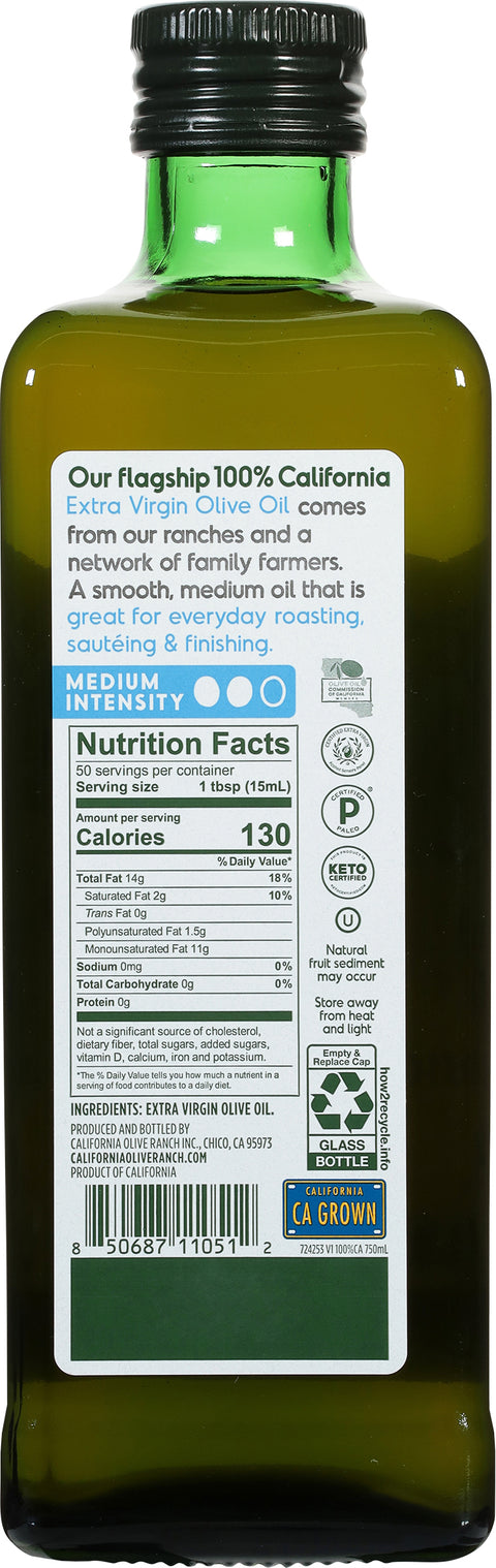 California Olive Ranch Extra Virgin Olive Oil Medium 100% California 25.4 FZ