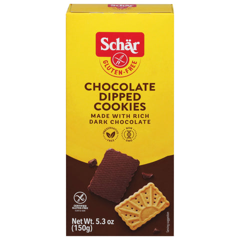 Schar Gluten-Free Chocolate Dipped Cookies 5.3 oz - 12 Pack