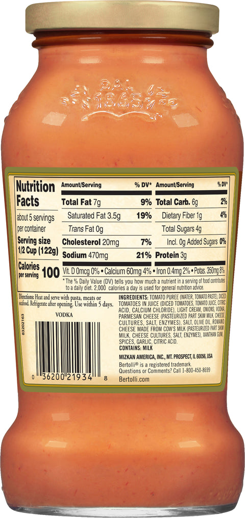 Bertolli Vodka Sauce 24 OZ