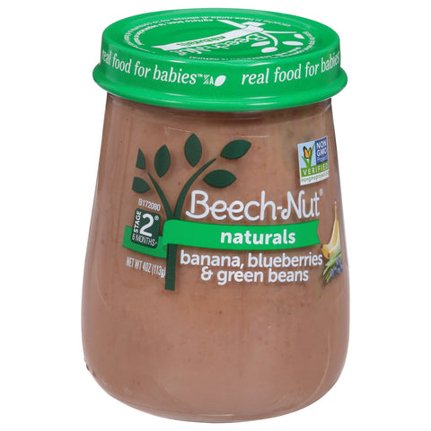 Beechnut Stage 2 Banana Blueberry & Green Beans 4 OZ