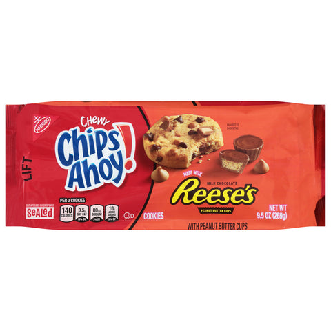Chips Ahoy! Chewy Reese's Peanut Butter Cups Cookies 9.5 oz - 12 Pack