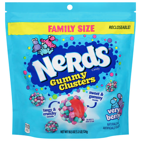Nerds Gummy Clusters Very Berry Candy Family Size 18.5 oz