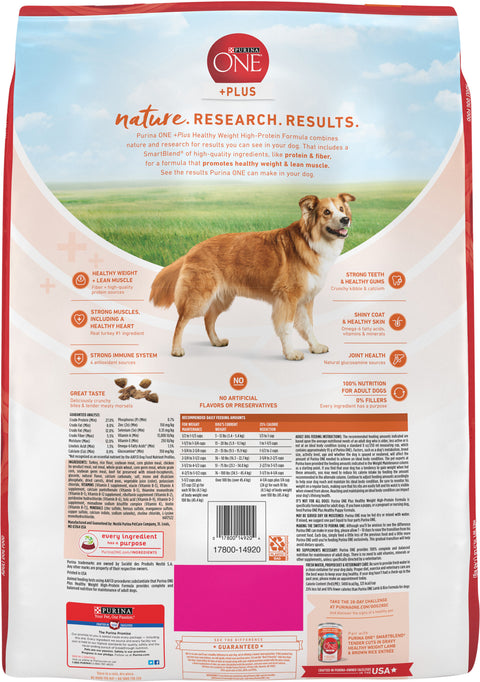 Purina One Dog Food Dry Healthy Weight 16.5 LB