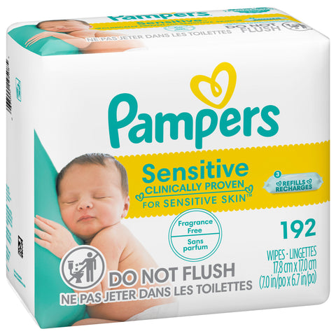 Pampers Wipes Mega Sensitive 192 CT