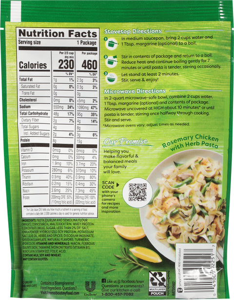 Knorr Noodles & Sauce Butter & Herb 4.4 OZ