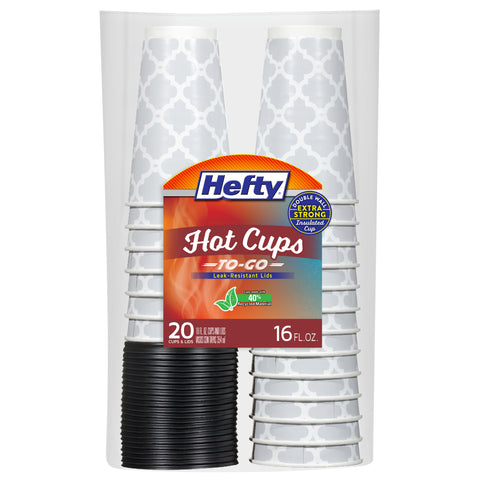 Hefty Cup Hot With Lids 20 CT