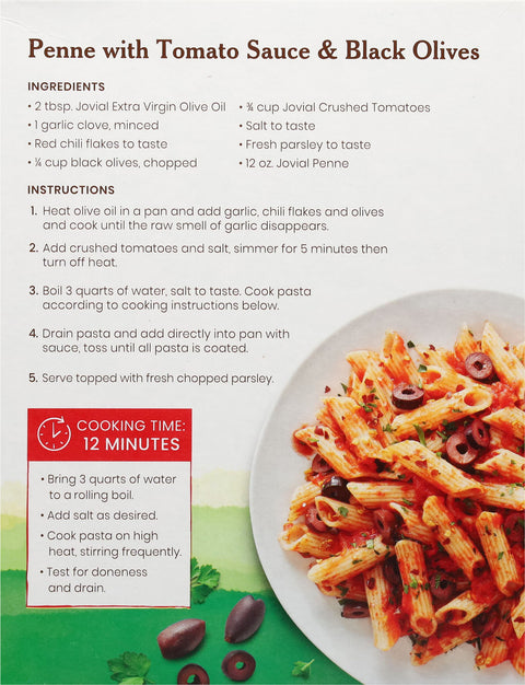 Jovial Gluten Free Organic Brown Rice Pasta Penne 12 oz