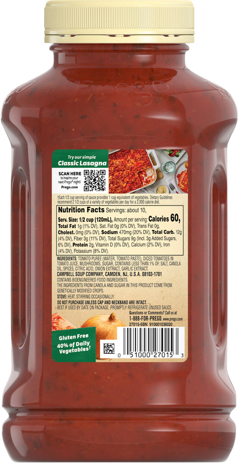 Prego Fresh Mushroom Sauce 45 OZ