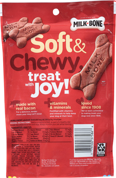Milk-Bone Soft & Chewy Real Bacon Dog Snacks 5.6 oz