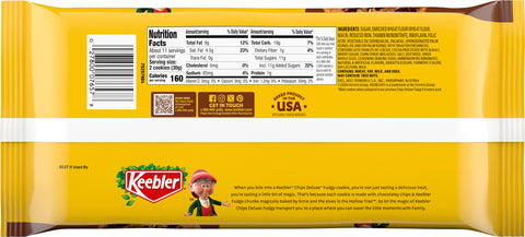 Keebler Chips Deluxe, Fudgy Cookies made with chocolately chips and fudge chunks
