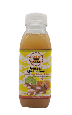 Abba Ginger Drinks Ginger Quencher Mild Drink - 12 FL OZ 24 Pack