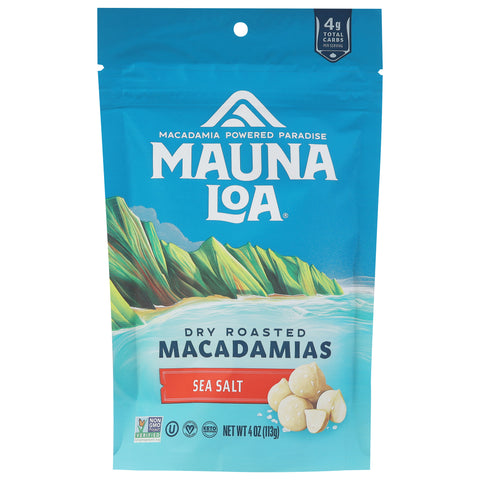 Mauna Loa Dry Roasted Sea Salt Macadamias 4 oz - 6 Pack