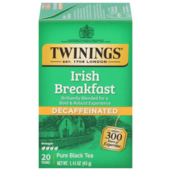 Twinings Irish Breakfast Decaf Black Tea - 20 OZ 6 Pack