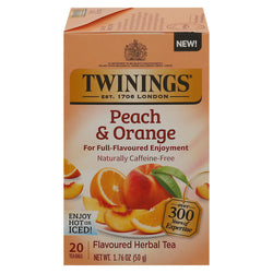 Twinings Peach And Orange Herbal Tea - 20 OZ 6 Pack