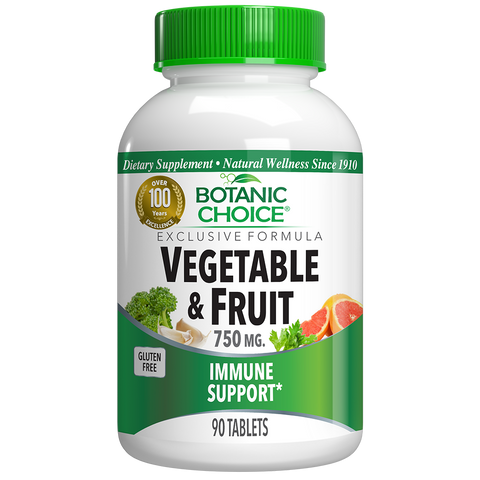 Botanic Choice VEGETABLE & FRUIT (90 CAPSULE BOTTLES) W/DISPENSER - 90 CT 12 Pack