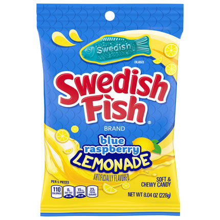 Mondelez Swedish Fish Blue Raspberry Lemonade Candy - 8.04 OZ 12 Pack