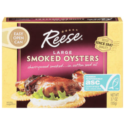 Reese Large Smoked Oysters - 3.7 OZ 10 Pack