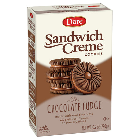 Dare Fudge Chocolate Creme Filled Sandwich Cookie 10.2 OZ