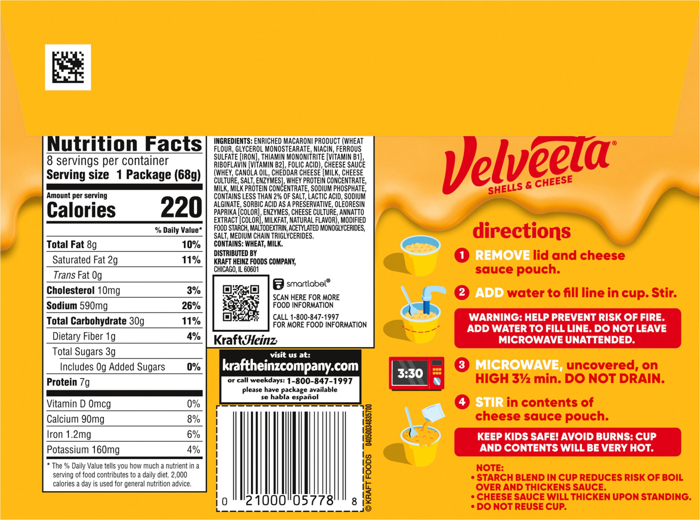 Velveeta Macaroni & Cheese Cup - 2.39 OZ Cups 8 Pack – StockUpExpress