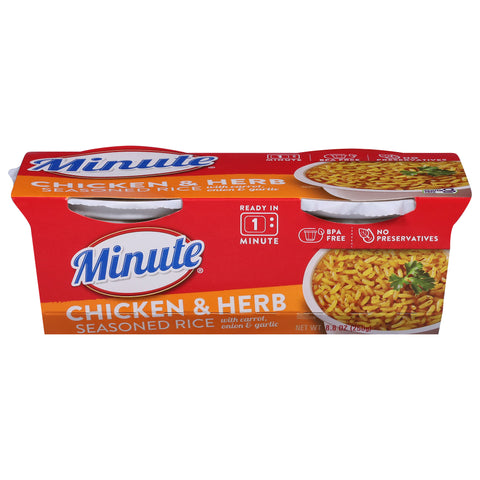 Minute Seasoned Chicken & Herb Seasoned Rice 8.8 oz - 8 Pack