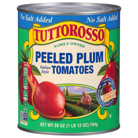 Tuttorosso Peeled Plum Tomatoes Italian Style No Salt Added 28 OZ