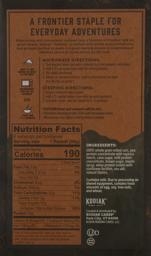 Kodiak Cakes Oatmeal Unleashed Maple And Brown Sugar 10.58 OZ