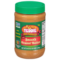 Teddie All Natural Peanut Butter Smooth - 36 OZ 6 Pack