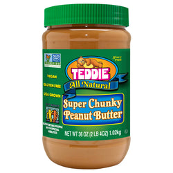 Teddie All Natural Super Chunky Peanut Butter - 36 OZ 6 Pack
