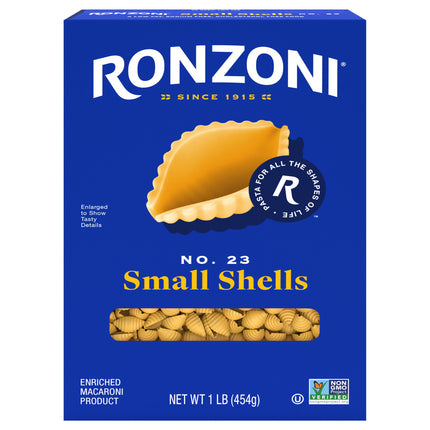 Ronzoni Small Shells - 16 OZ 20 Pack