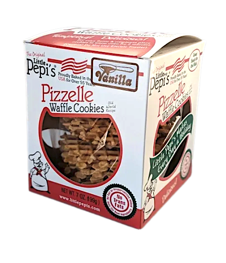Original Little Pepi's Vanilla Pizzelles - 7 OZ 12 Pack