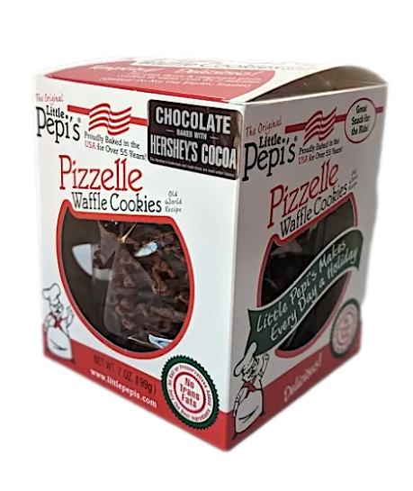 Original Little Pepi's Chocolate Pizzelles - 7 OZ 12 Pack