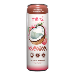Mitra9 Brands Kava Coconut Lychee - 12 FL OZ 24 Pack